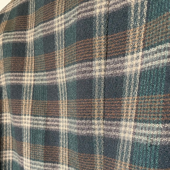Vintage Green Plaid Wool Coat - Picture 9 of 9